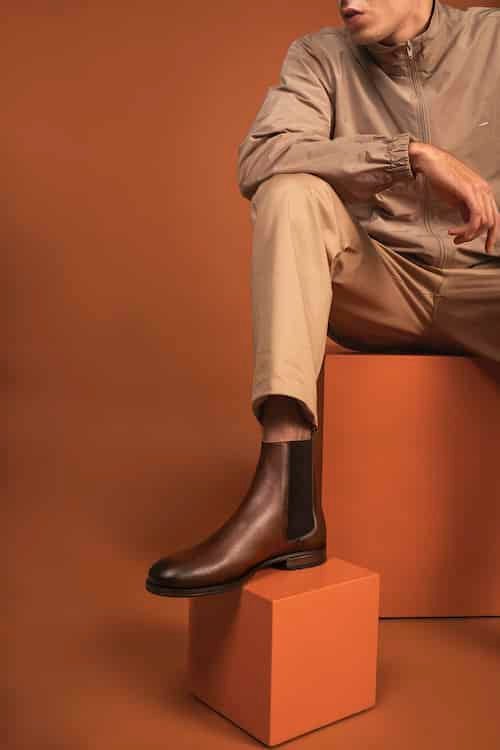 Basti Brown Vegan Chelsea Boots, NAE,  Liv & Grace vegan