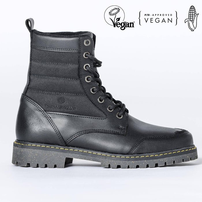 Black Coco High Top Vegan Boots, Beflamboyant,  Liv & Grace vegan