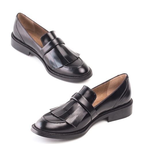 Brina Micro Black Vegan Loafer, NAE,  Liv & Grace vegan
