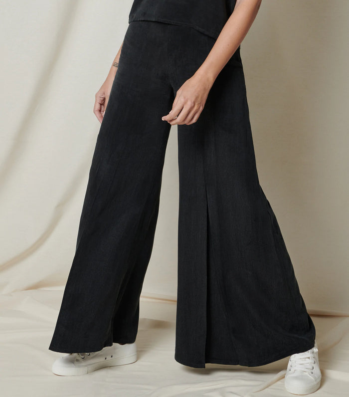 Mara Palazzo Black Trousers Cupro, Alay&amp;Co,  Liv & Grace vegan
