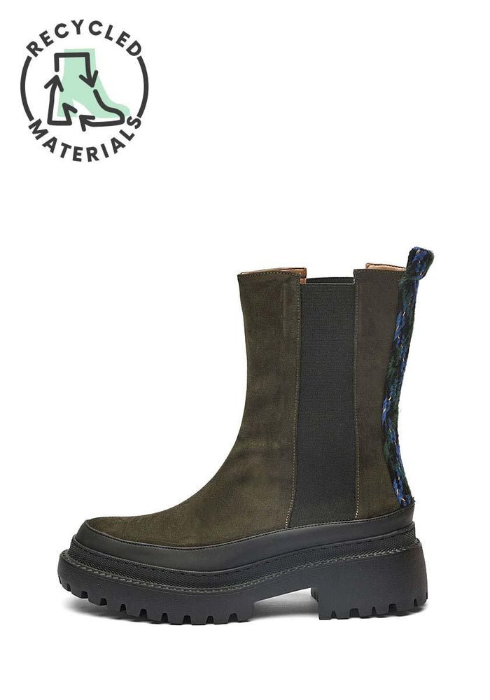 Midi Vegan Suede Boots Nita | Olive, Mireia Playa,  Liv & Grace vegan