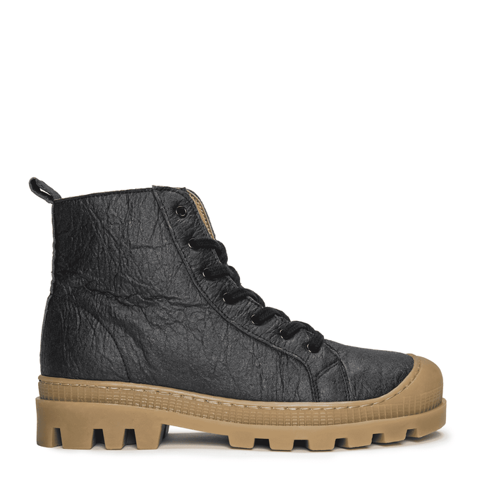 Noah Piñatex Black Vegan Sneaker Boots, NAE,  Liv & Grace vegan