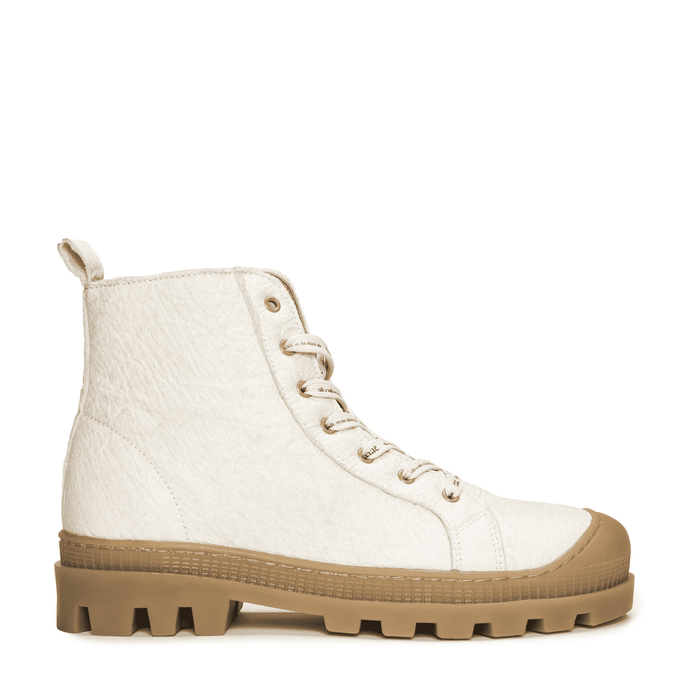 Noah Piñatex White Vegan Sneaker Boots, NAE,  Liv & Grace vegan