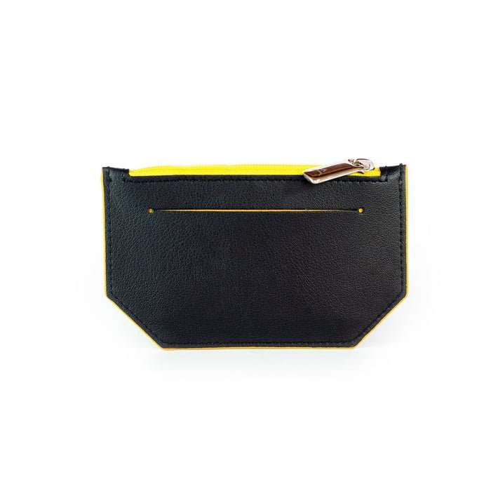 Vegan Leather Cardholder | Minimal Black/Yellow, Canussa,  Liv & Grace vegan
