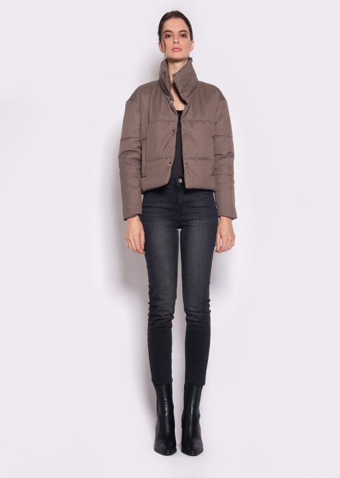 Vegan Puffer Jacket Ada | Taupe, Dauntless,  Liv & Grace vegan