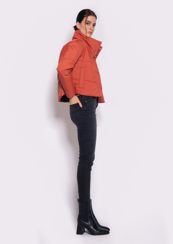 Vegan Puffer Jacket  Rhea | Terracotta, Dauntless,  Liv & Grace vegan