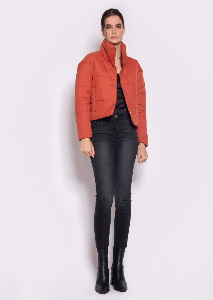 Vegan Puffer Jacket  Rhea | Terracotta, Dauntless,  Liv & Grace vegan