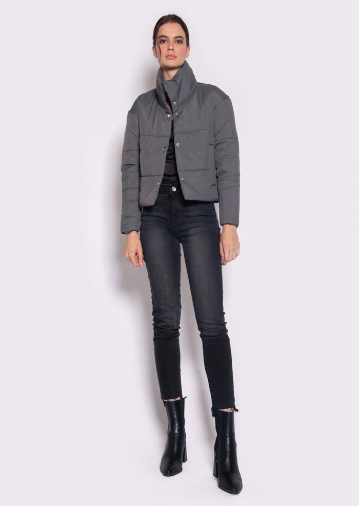 Vegan Puffer Jacket Robby | Grey, Dauntless,  Liv & Grace vegan