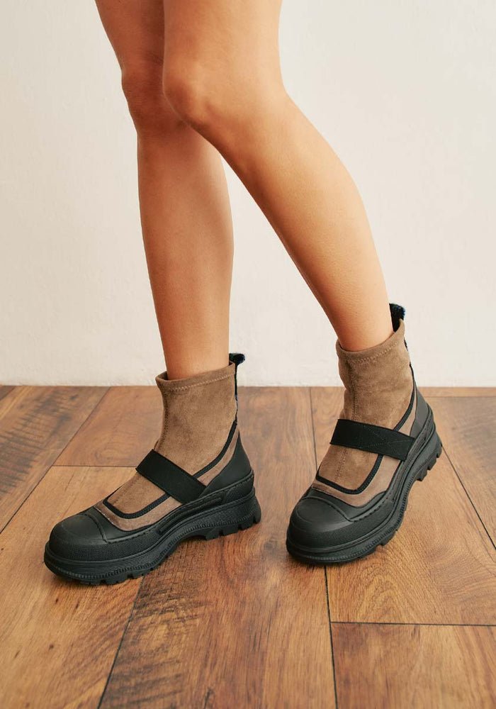 Vegan Suede Boots Nadia | Taupe, Mireia Playa,  Liv & Grace vegan