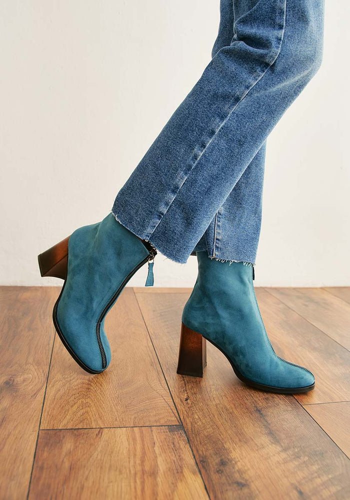 Vegan Suede Boots Nika | Blue, Mireia Playa,  Liv & Grace vegan