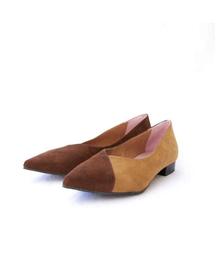Vegan Suede Leather Flats | Brown, Liv&amp;Grace,  Liv & Grace vegan