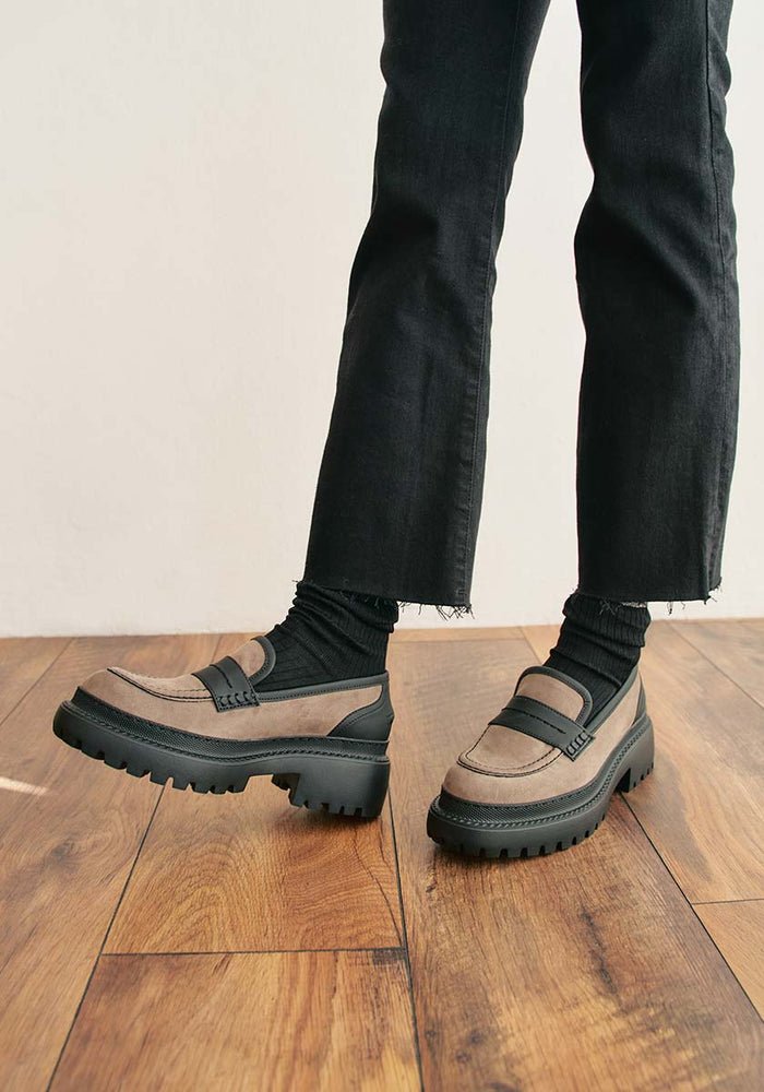 Vegan Suede Moccasins Lucia | Taupe, Mireia Playa,  Liv & Grace vegan