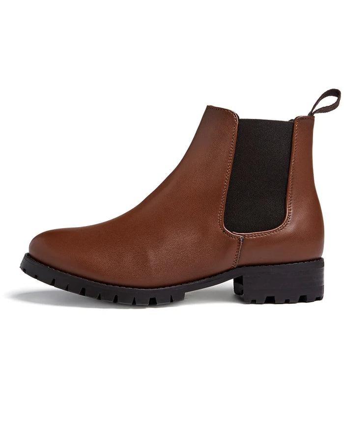 Luxe Deep Tread Chelsea Boots | Women Chestnut